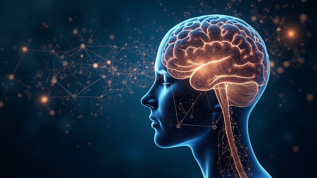 Abstract visual showing interconnected brain patterns, symbolizing thought transformation